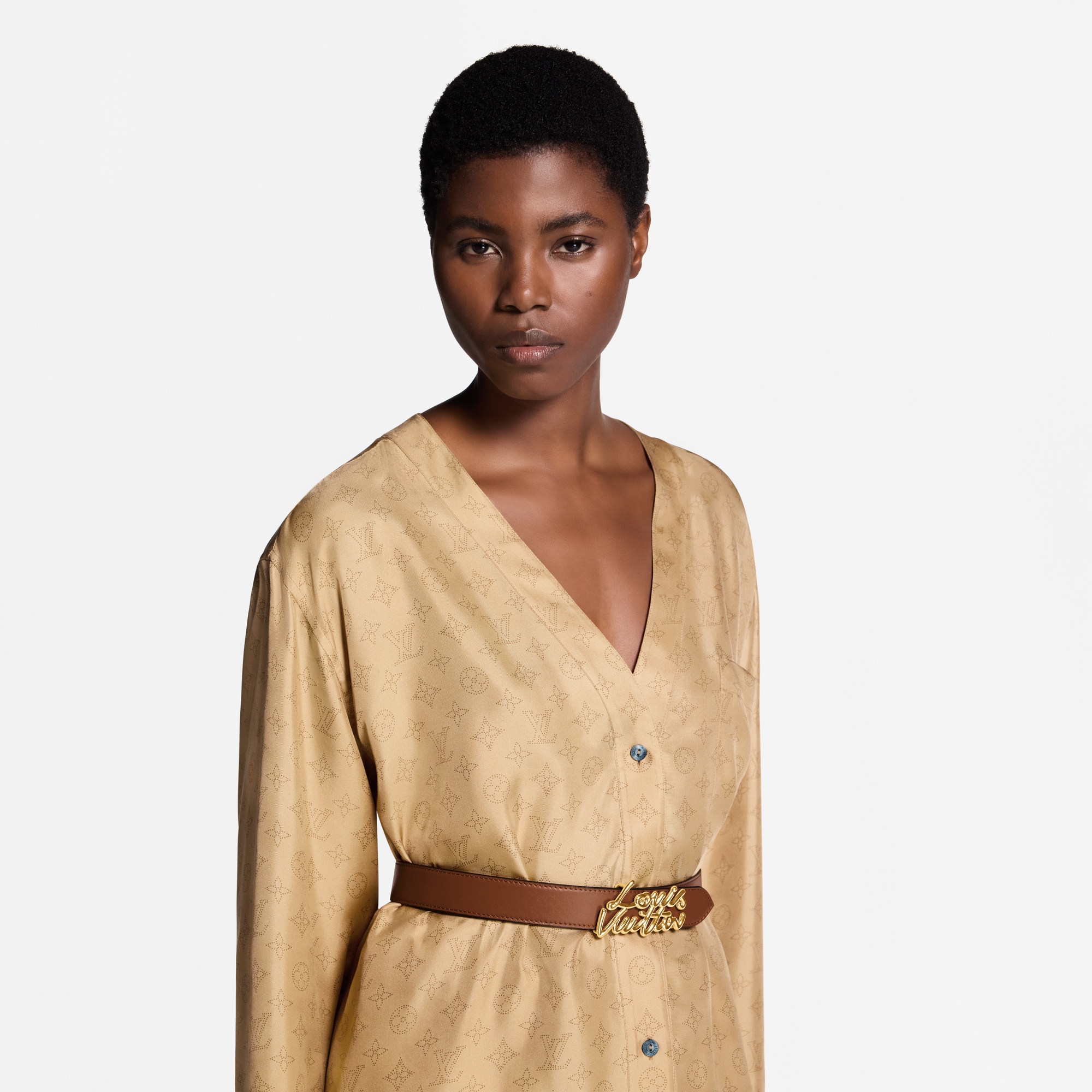 حزام LV Script، عرض 30 مم  in النساء