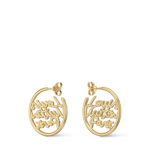 LV Script Hoops PM S00 in Women's Fashion Jewelry Earrings collections by Louis Vuitton (Product zoom)