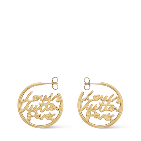 LV Script Hoops PM S00 in Women's Fashion Jewelry Earrings collections by Louis Vuitton (Product zoom)