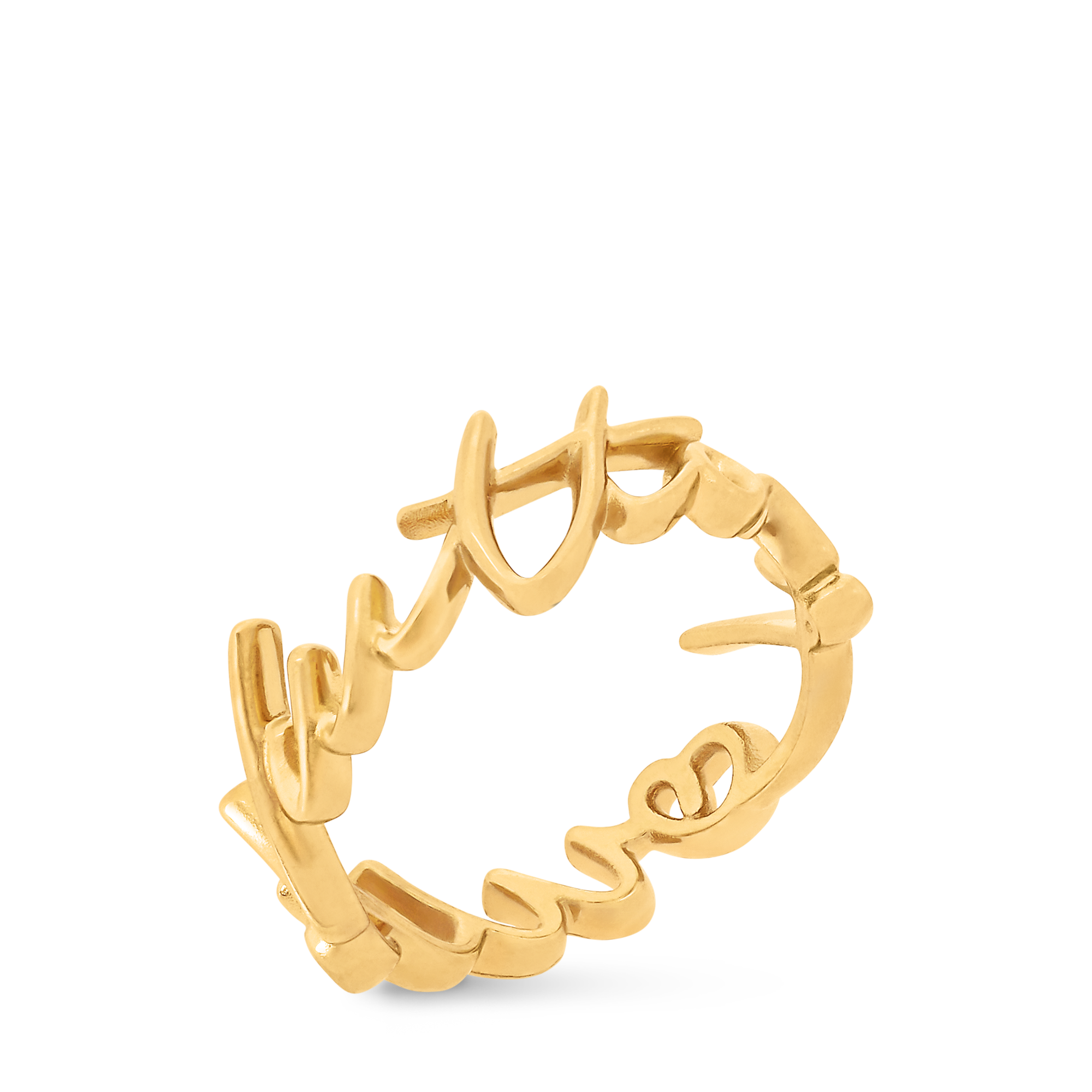 خاتم LV Script S00 in النساء