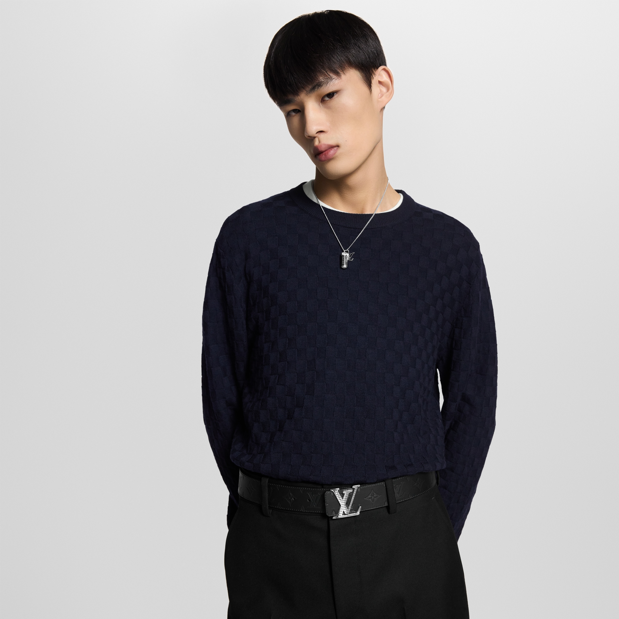 حزام LV Shadow بوجهين، عرض 40 مم  in الرجال