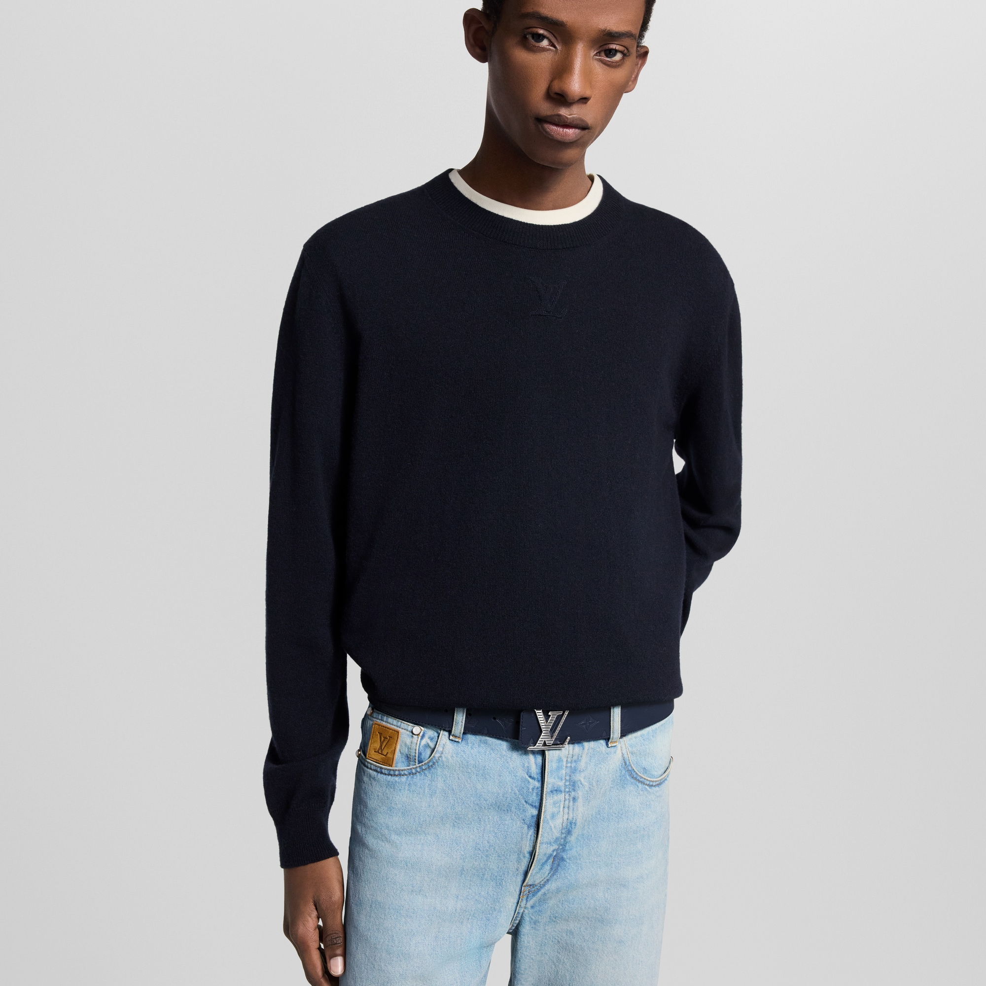 حزام LV Shadow بوجهين، عرض 40 ملم  in الرجال