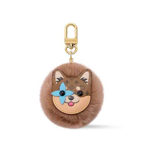 LV Shiba Pompon Bag Charm S00 in Women's Accessories Key Holders and Bag Charms collections by Louis Vuitton (Product zoom)