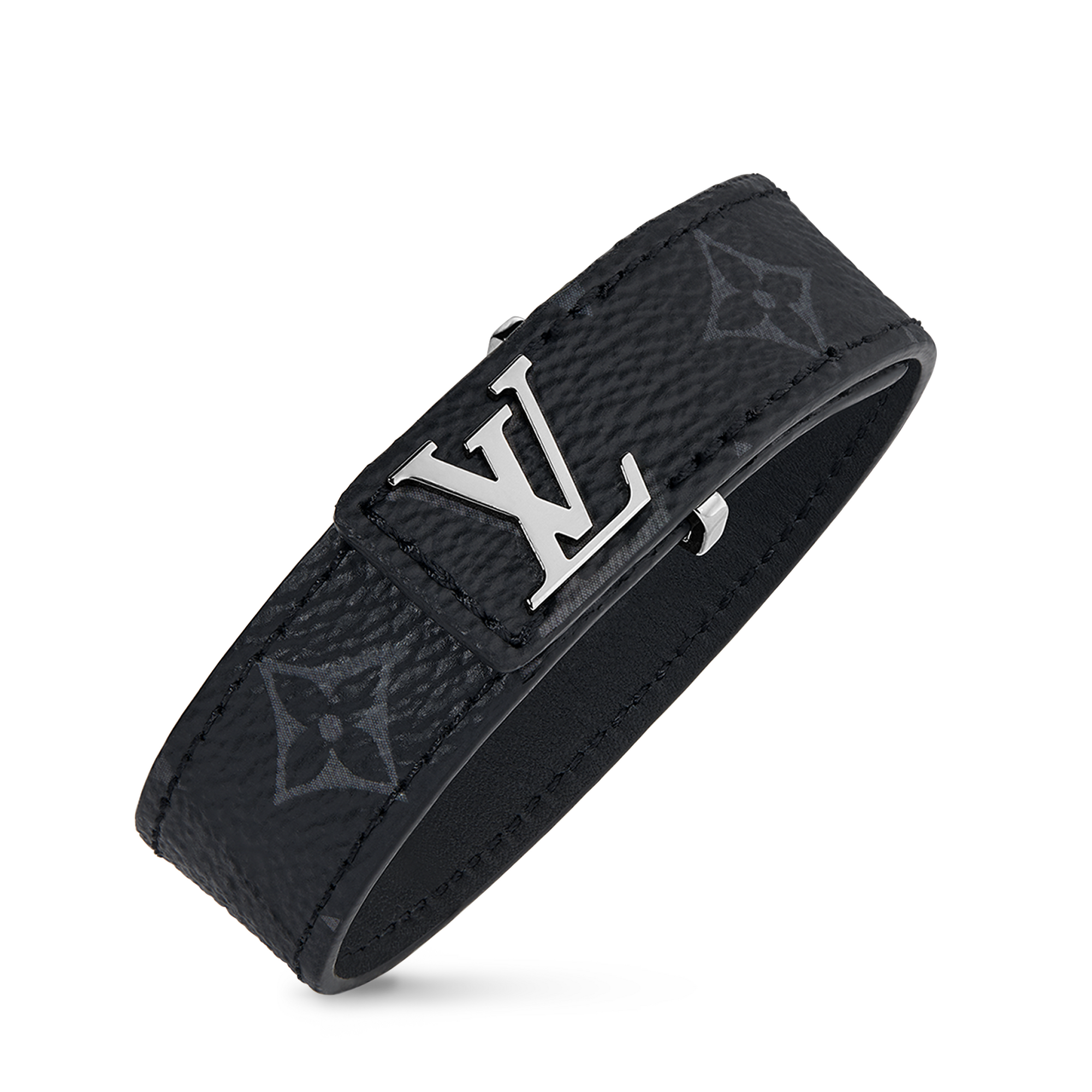 LV Slim Bracelet Monogram Eclipse in Men