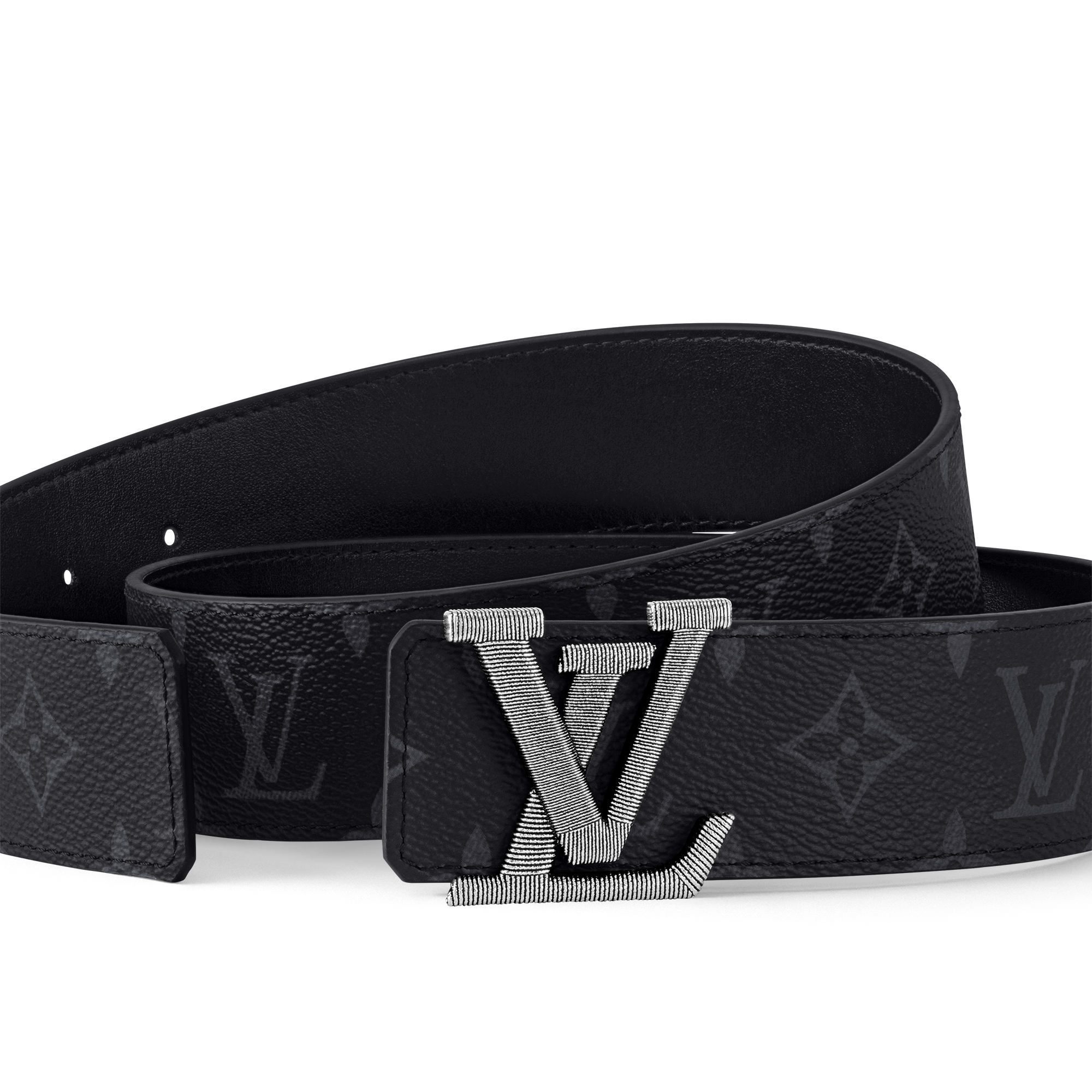 LV Stitch 40mm Reversible Belt Monogram Eclipse in Men
