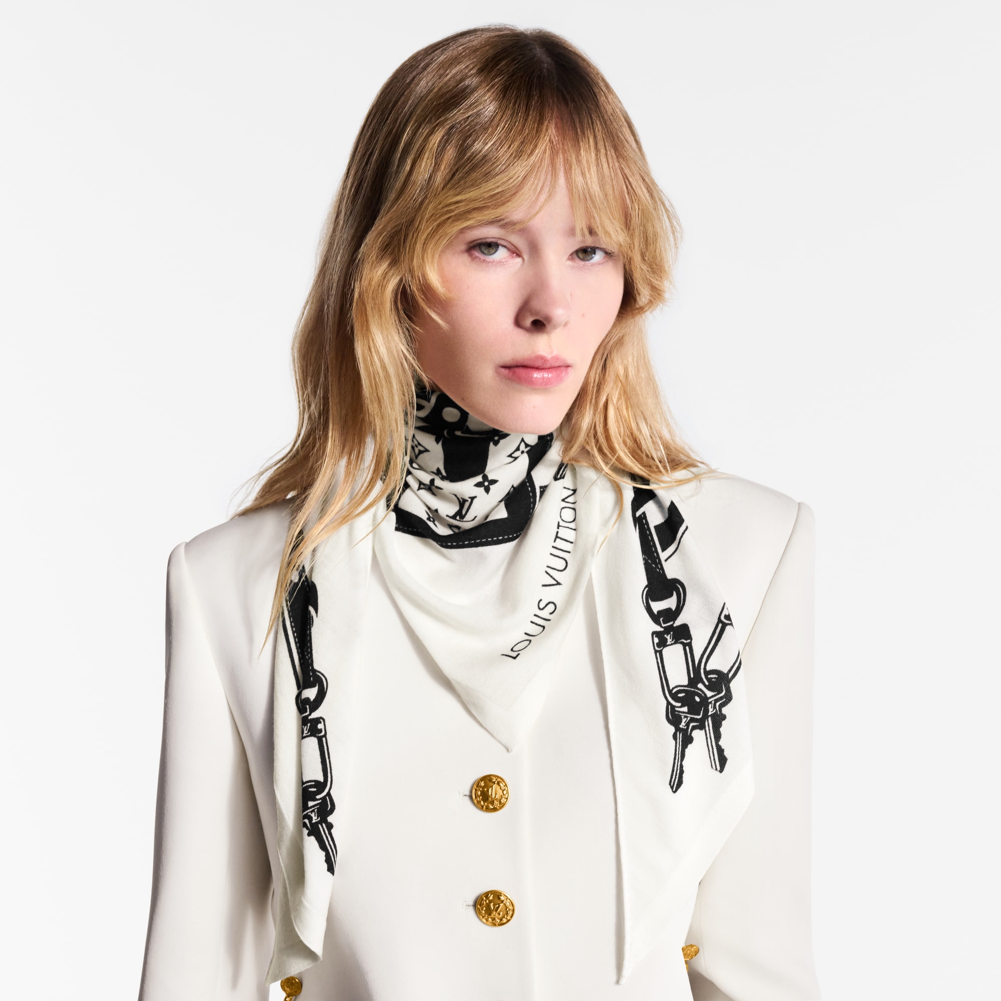 منديل LV Straps على شكل مثلث S00 in النساء