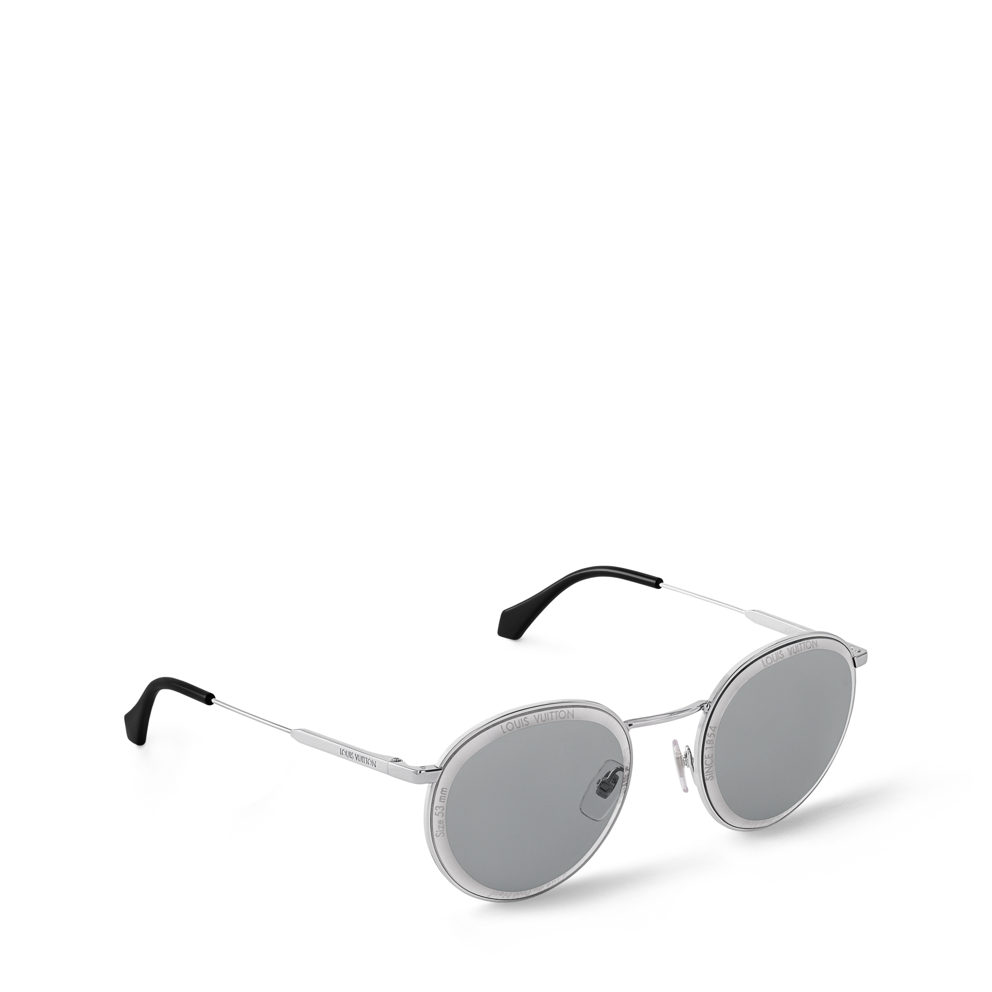 نظارات LV Super Vision الشمسية بإطار معدني مستدير S00 in الرجال