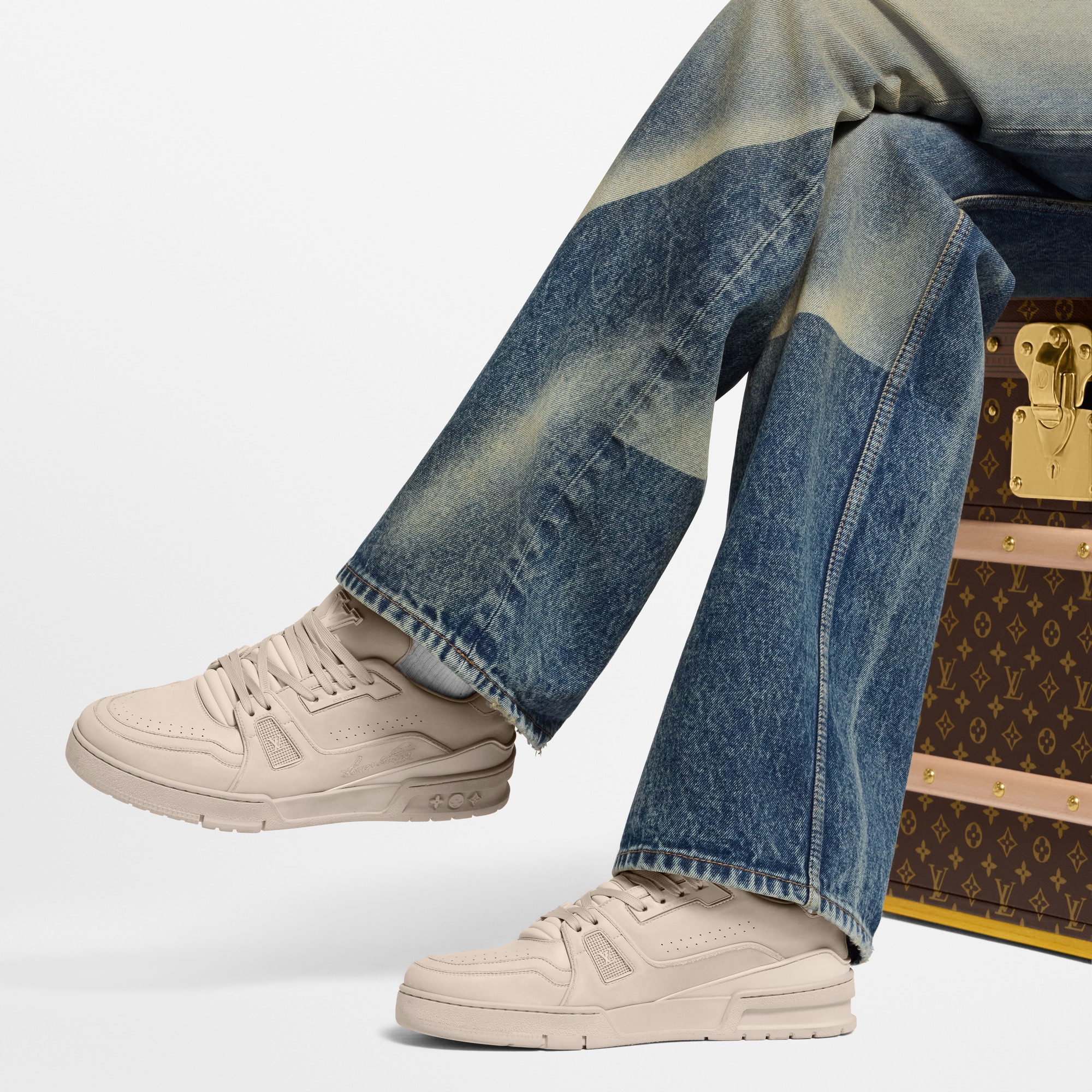 LV Trainer Distressed Sneaker  in Men