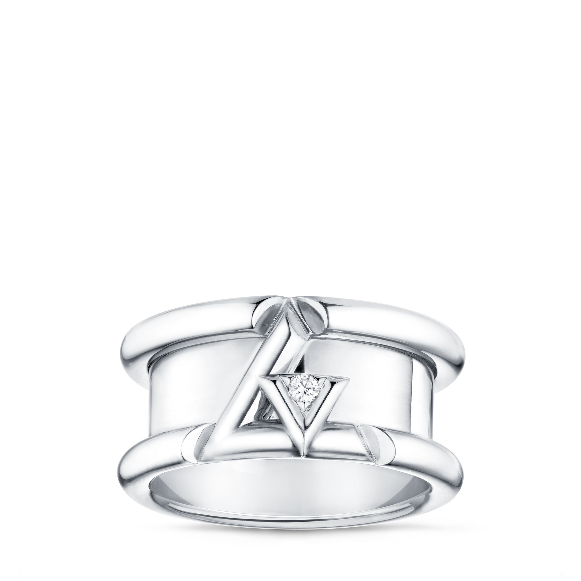 LV Volt One Band Ring, White Gold And Diamond  in Jewelry