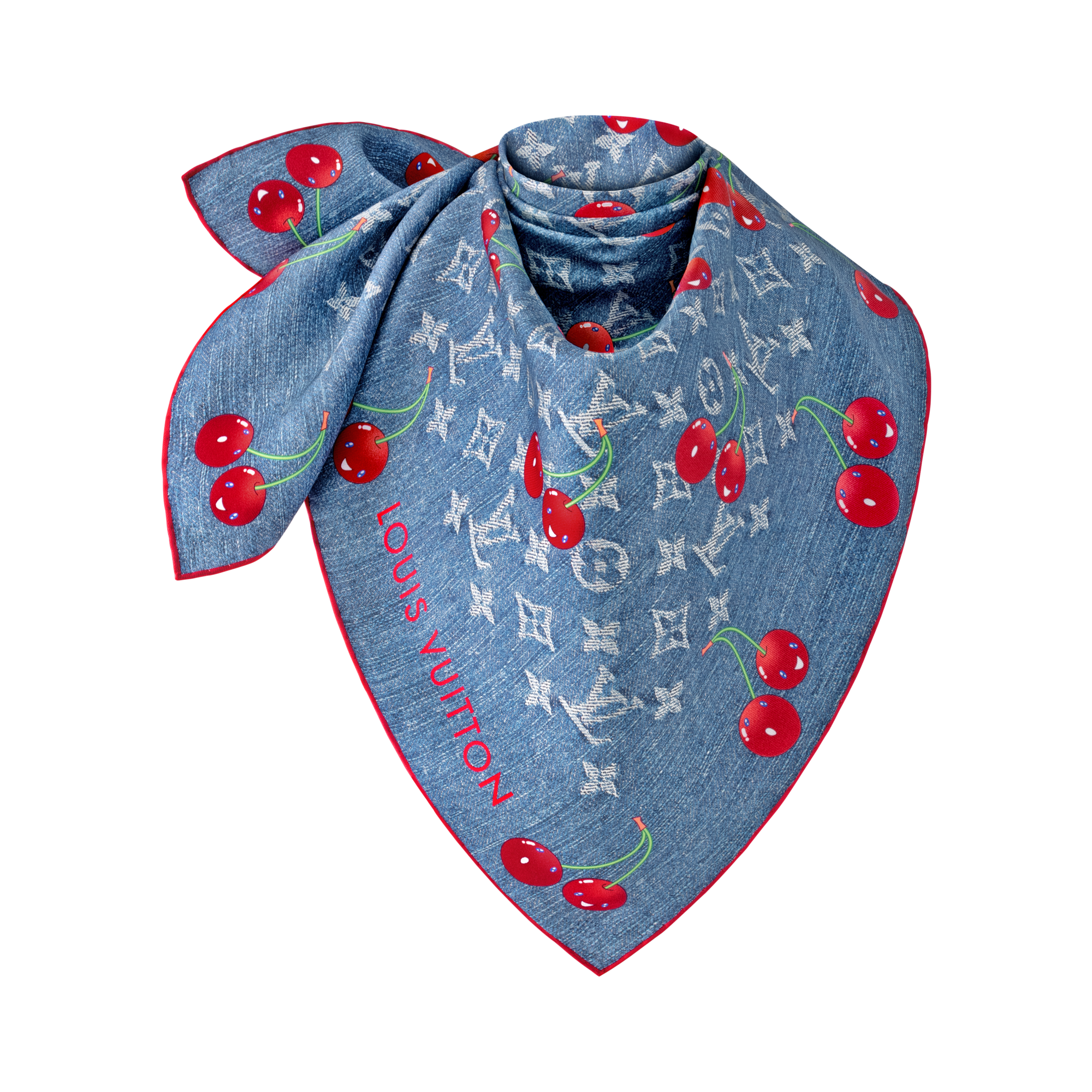 LV x TM Denim Cerise Square 90 S00 in Women