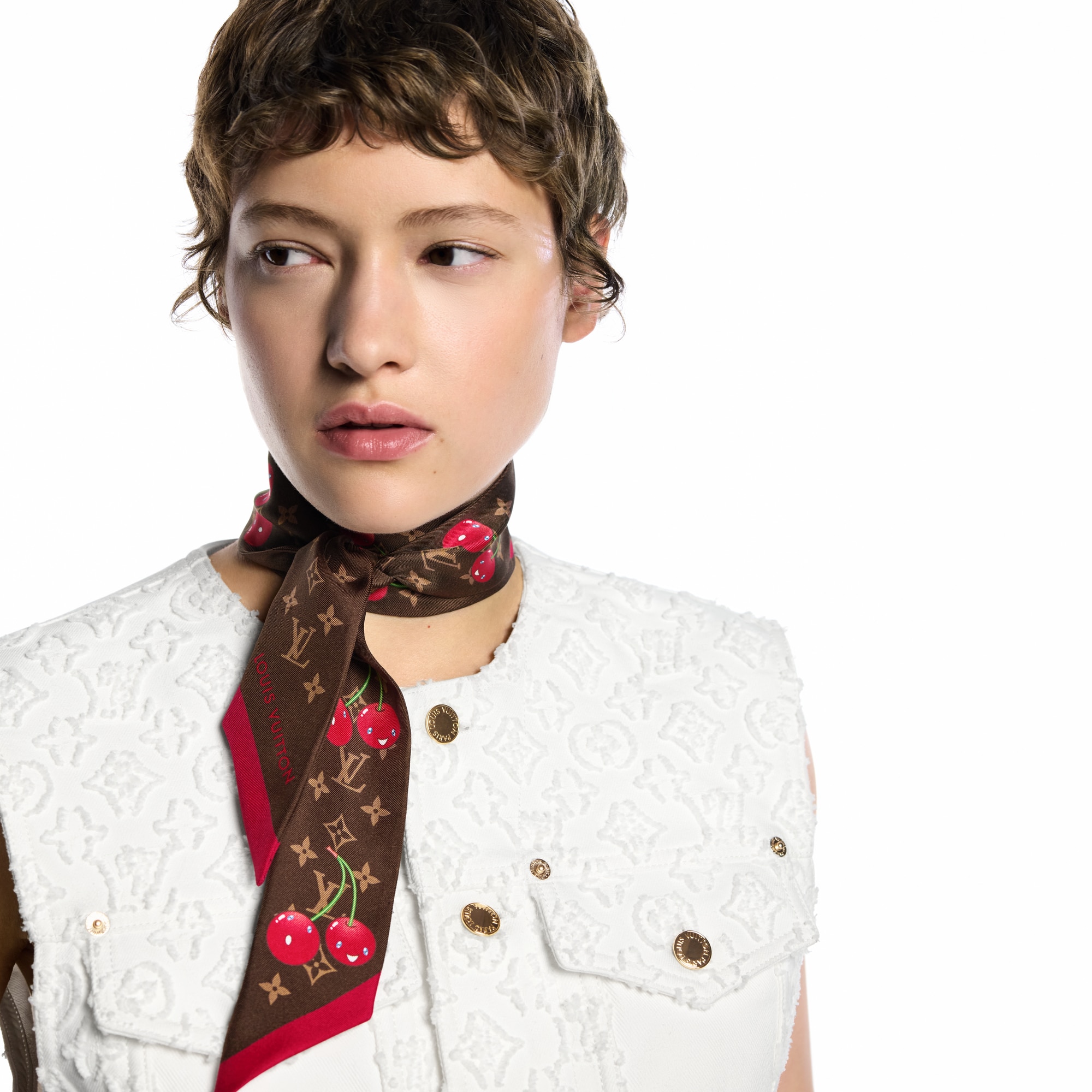 ربطة شعر LV x TM Monogram Cerise S00 in النساء