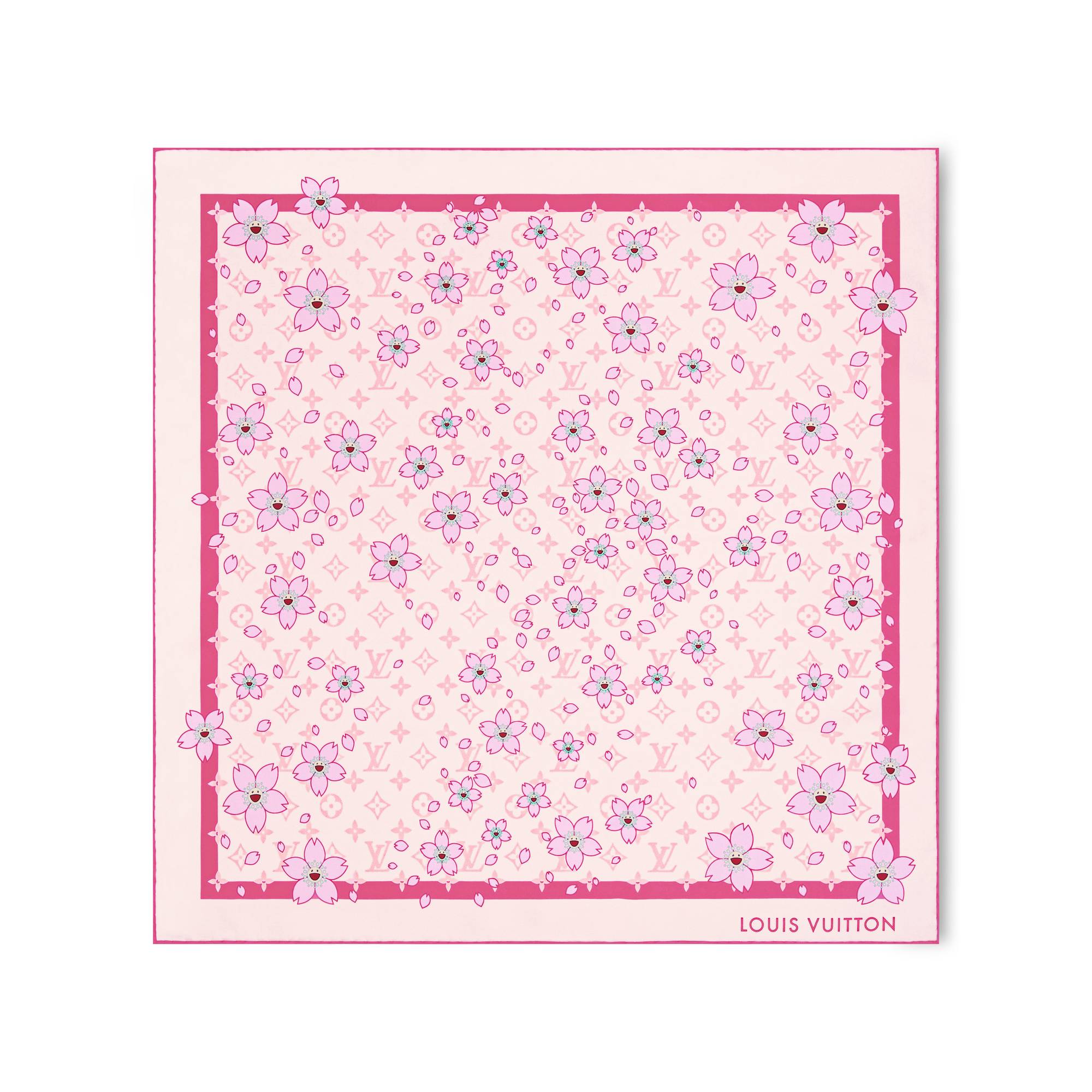 LV x TM Monogram Cherry Blossom Square 70 S00 in Women