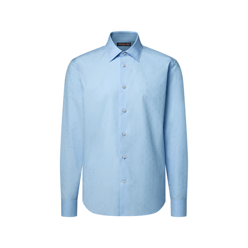 Mini Monogram Long-Sleeved Cotton Poplin Shirt in Men's Ready to Wear Shirts collections by Louis Vuitton (Product zoom)
