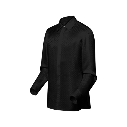 Mini Monogram Silk Evening Shirt in Men's Ready to Wear Shirts collections by Louis Vuitton (Product zoom)