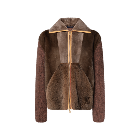 Mink Knit Zip Up Cardigan front view