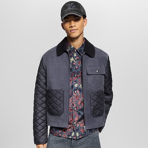Mix Leather Workwear Blouson in Men's Ready to Wear Outerwear and Coats collections by Louis Vuitton (Product zoom)