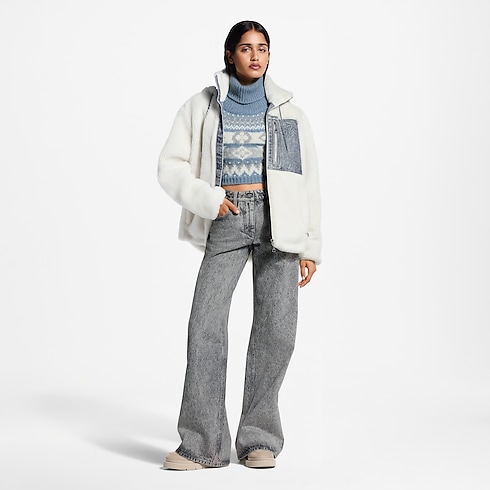 Monogram Accent Fleece Jacket worn view