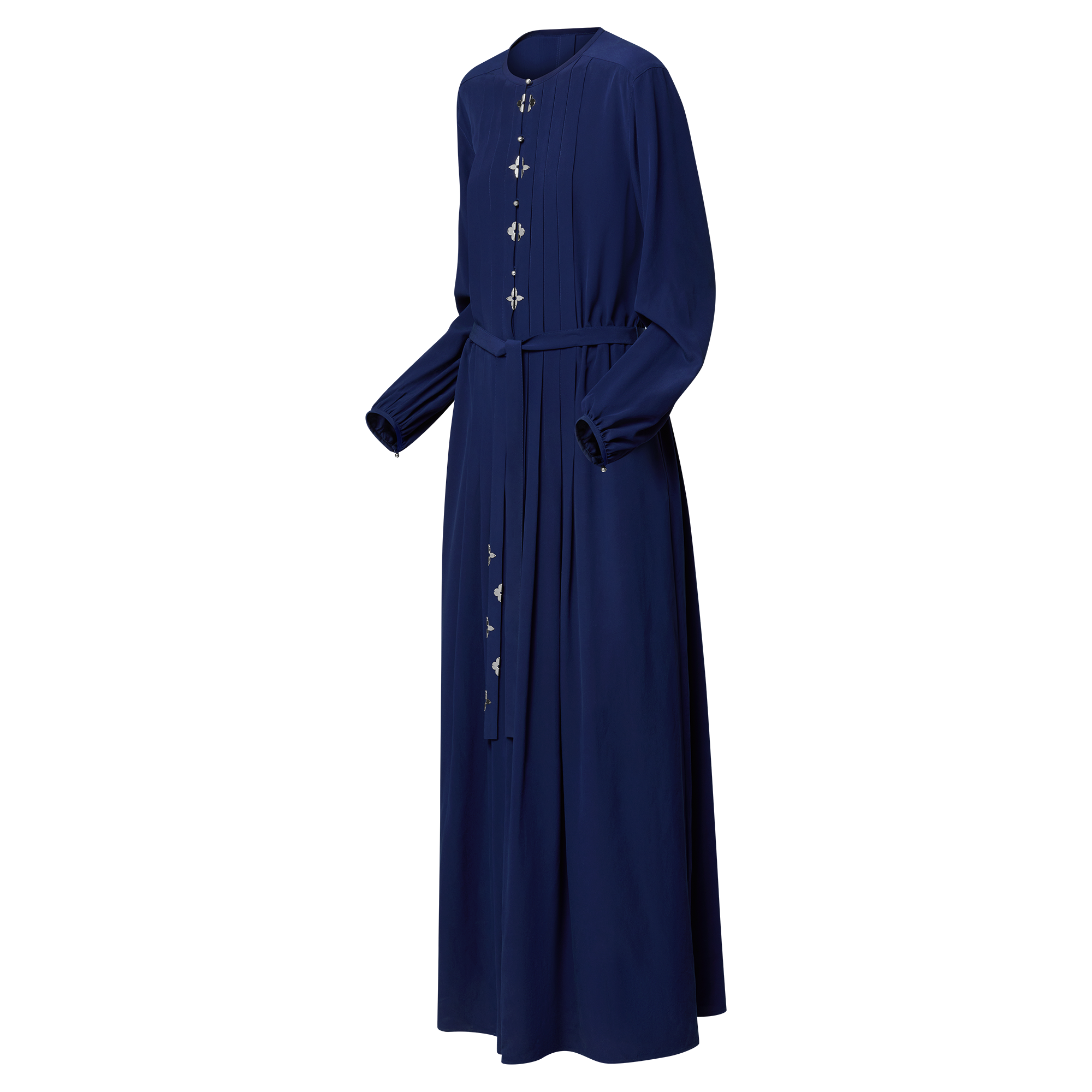 Monogram Accent Pleat Dress   in Women