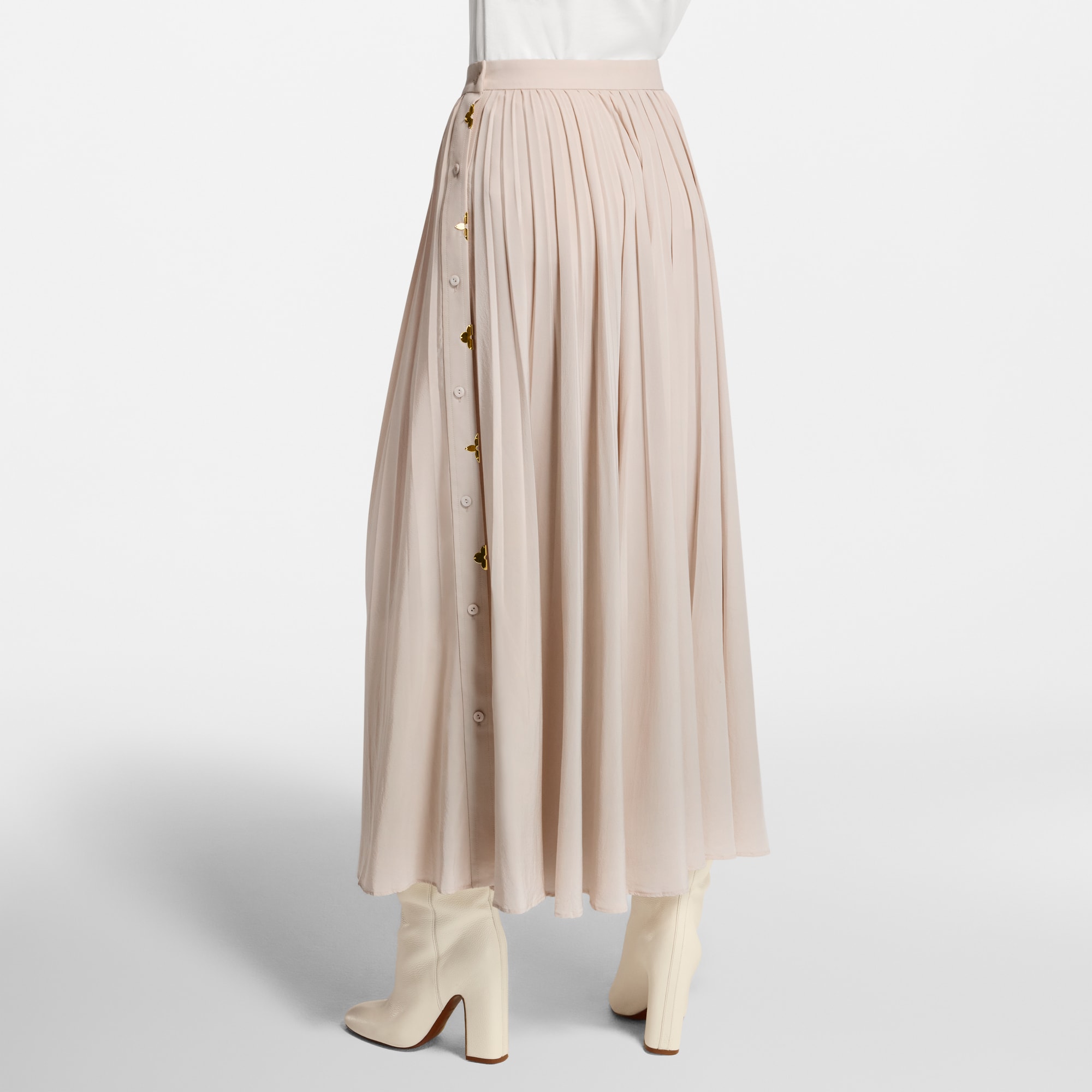 Monogram Accent Pleated Skirt  in Women