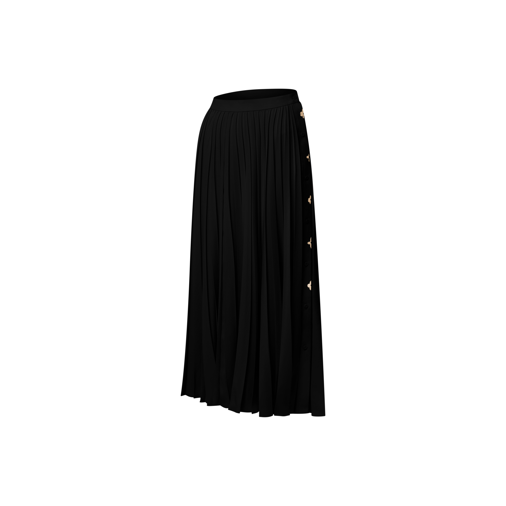 Monogram Accent Pleated Skirt  in Women