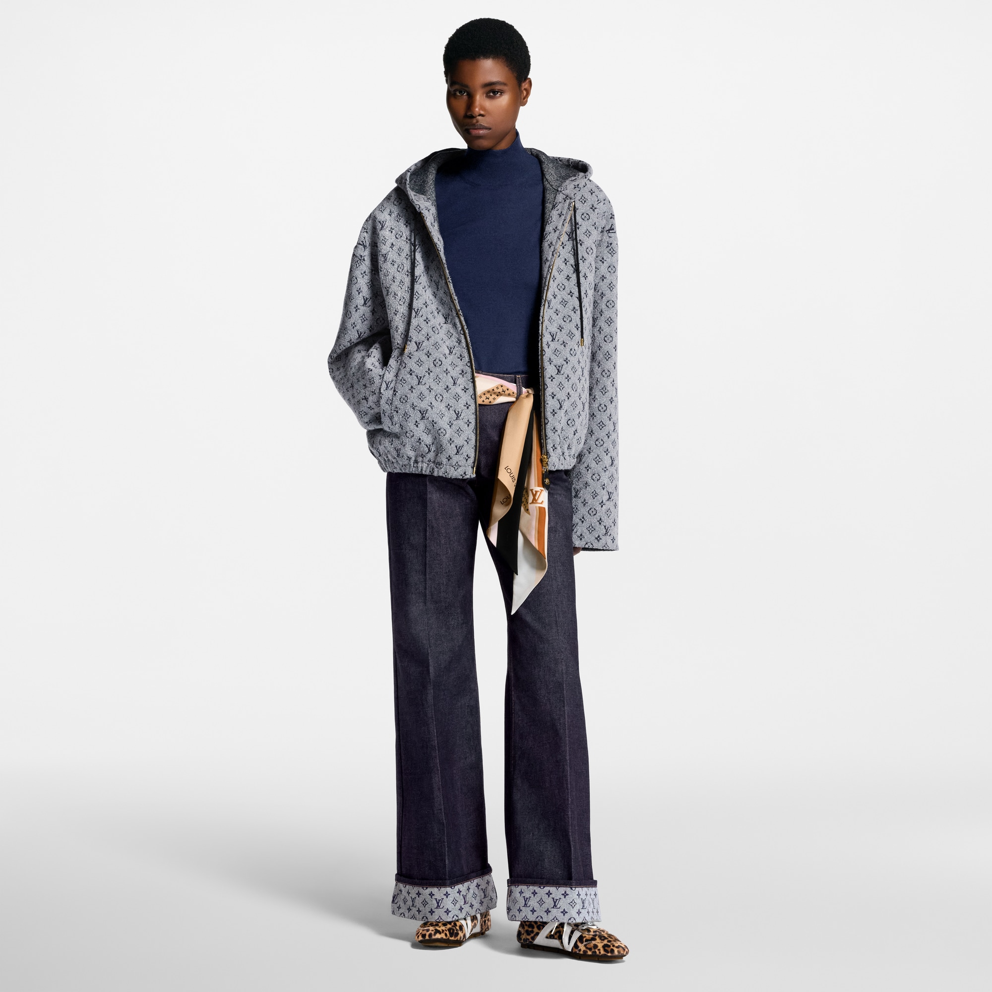 Monogram Bouclé Hoodie  in Women