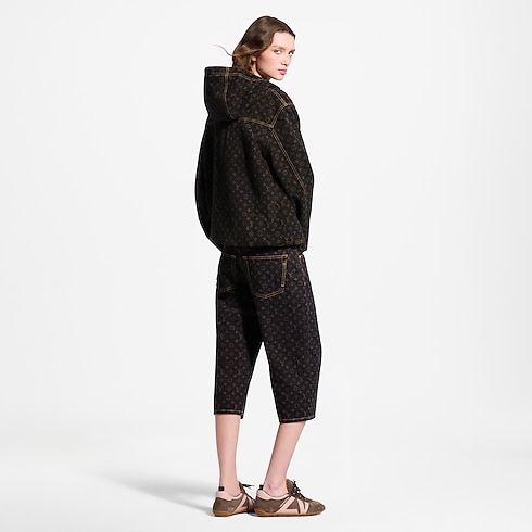 Monogram Denim Bermuda Shorts in Women's Ready to Wear Skirts and Shorts collections by Louis Vuitton (Product zoom)