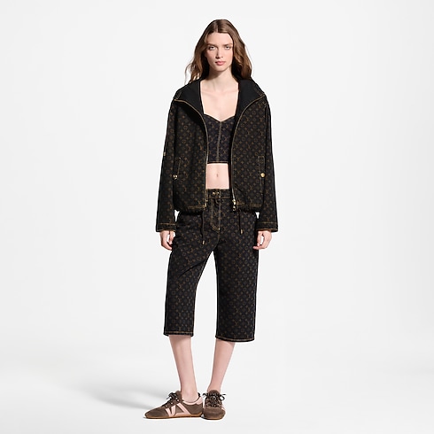 Monogram Denim Bermuda Shorts in Women's Ready to Wear Skirts and Shorts collections by Louis Vuitton (Product zoom)