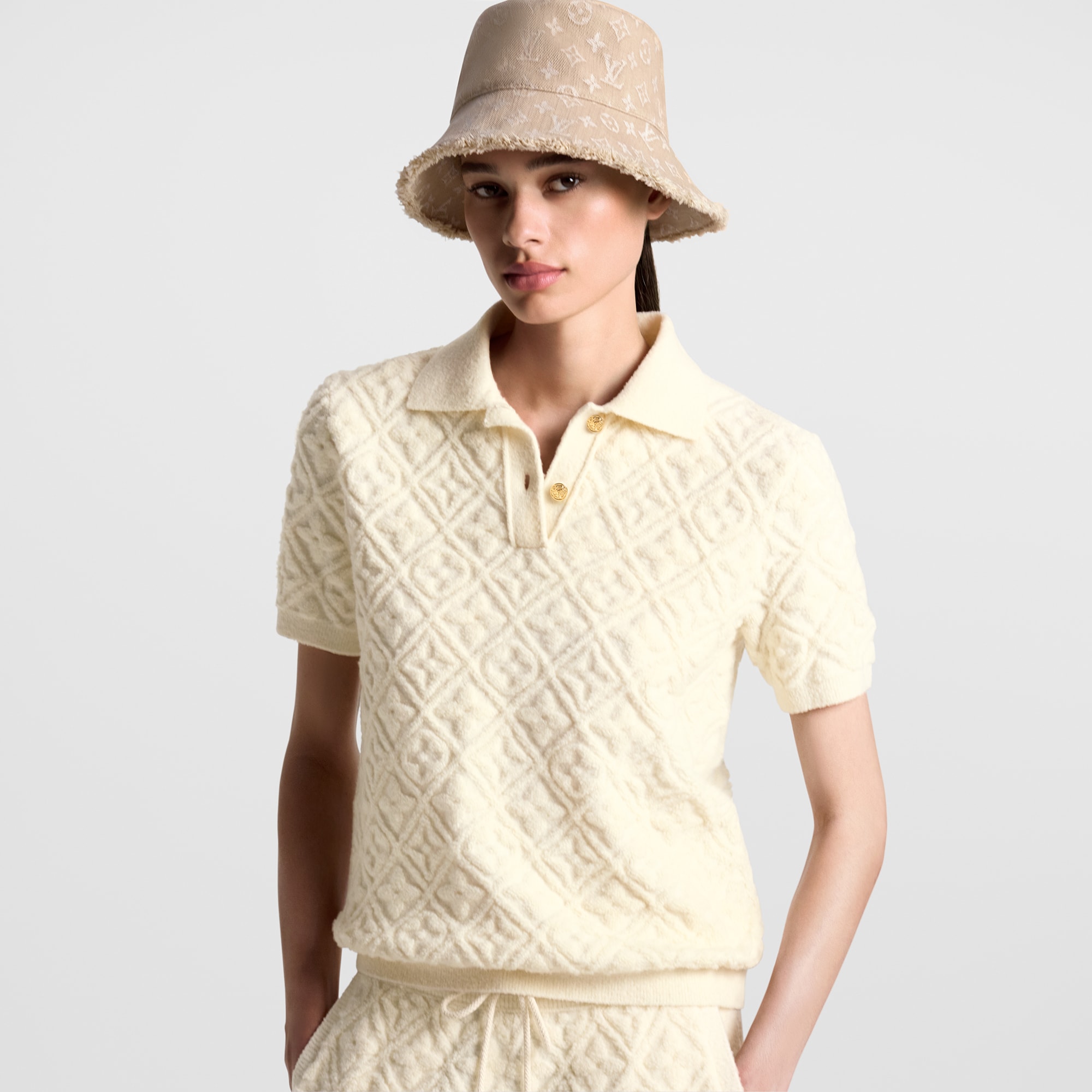 قبعة على شكل دلو Monogram Denim S00 in النساء