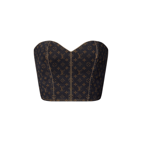 Monogram Denim Bustier in Women's Ready to Wear Tops collections by Louis Vuitton (Product zoom)