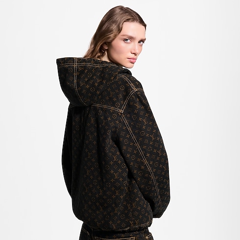 Monogram Denim Zip-Up Jacket in Women's Ready to Wear Coats and Jackets collections by Louis Vuitton (Product zoom)