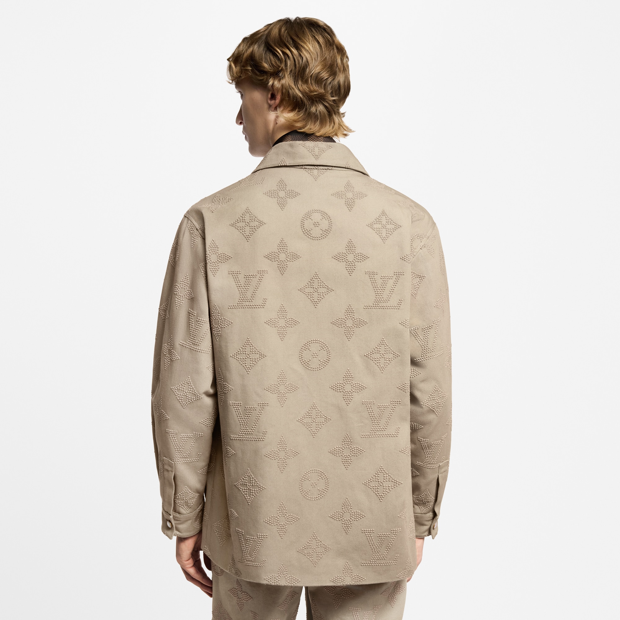 Monogram Embroidered Chic Overshirt  in Men