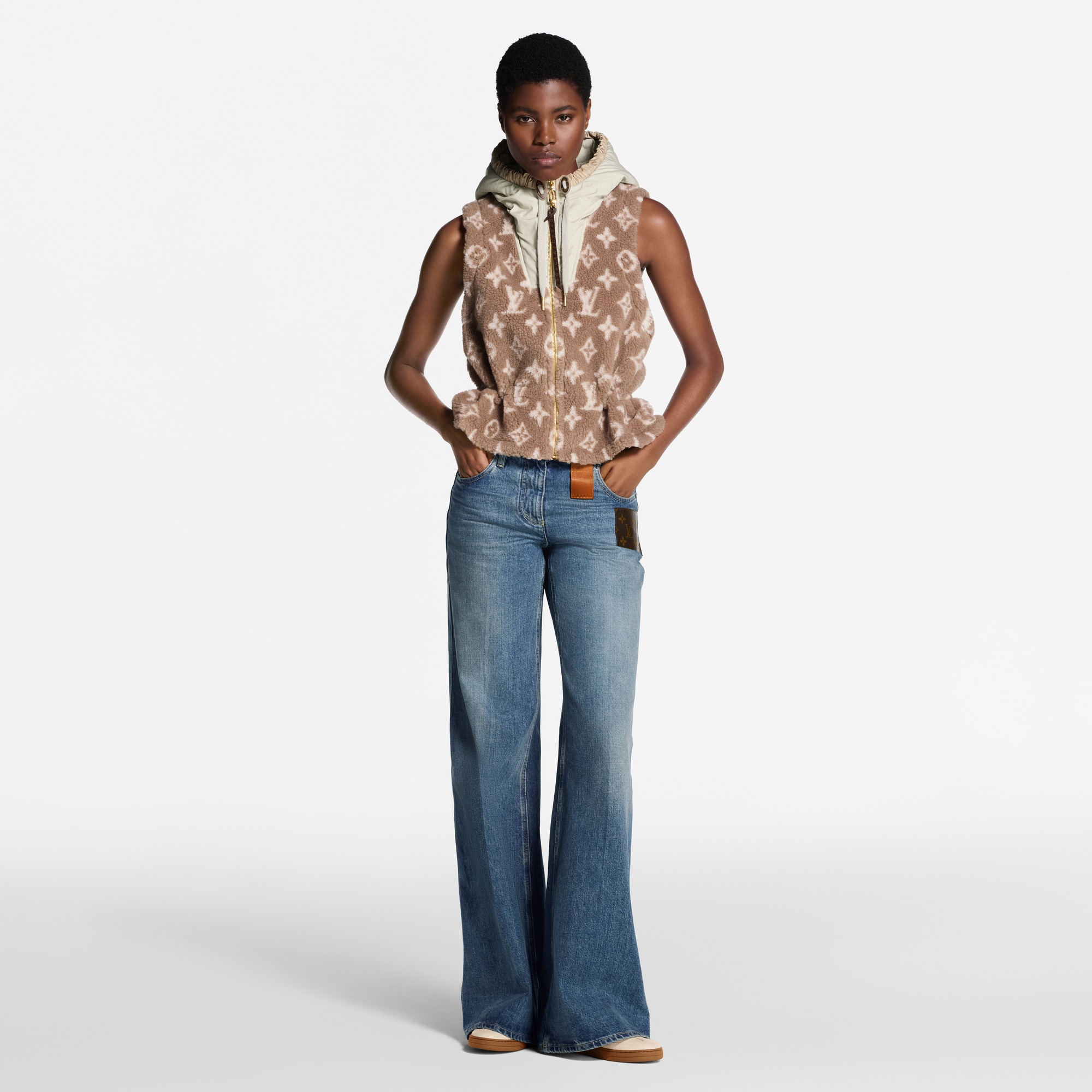 جيليه من الصوف الخفيف بنقشة Monogram  in النساء