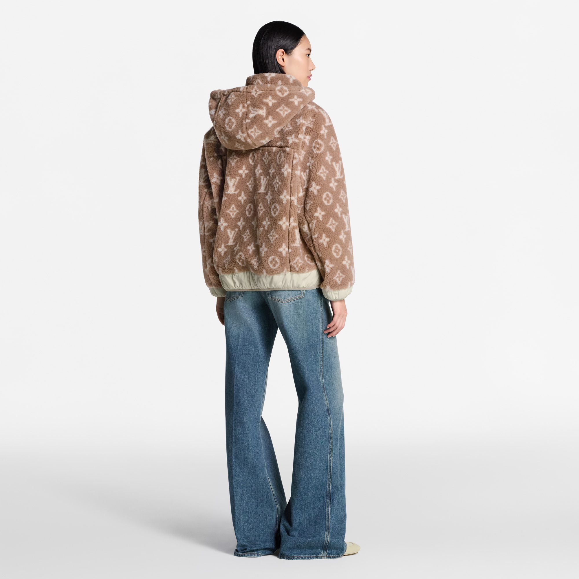 Monogram Fleece Hooded Jacket  in Women