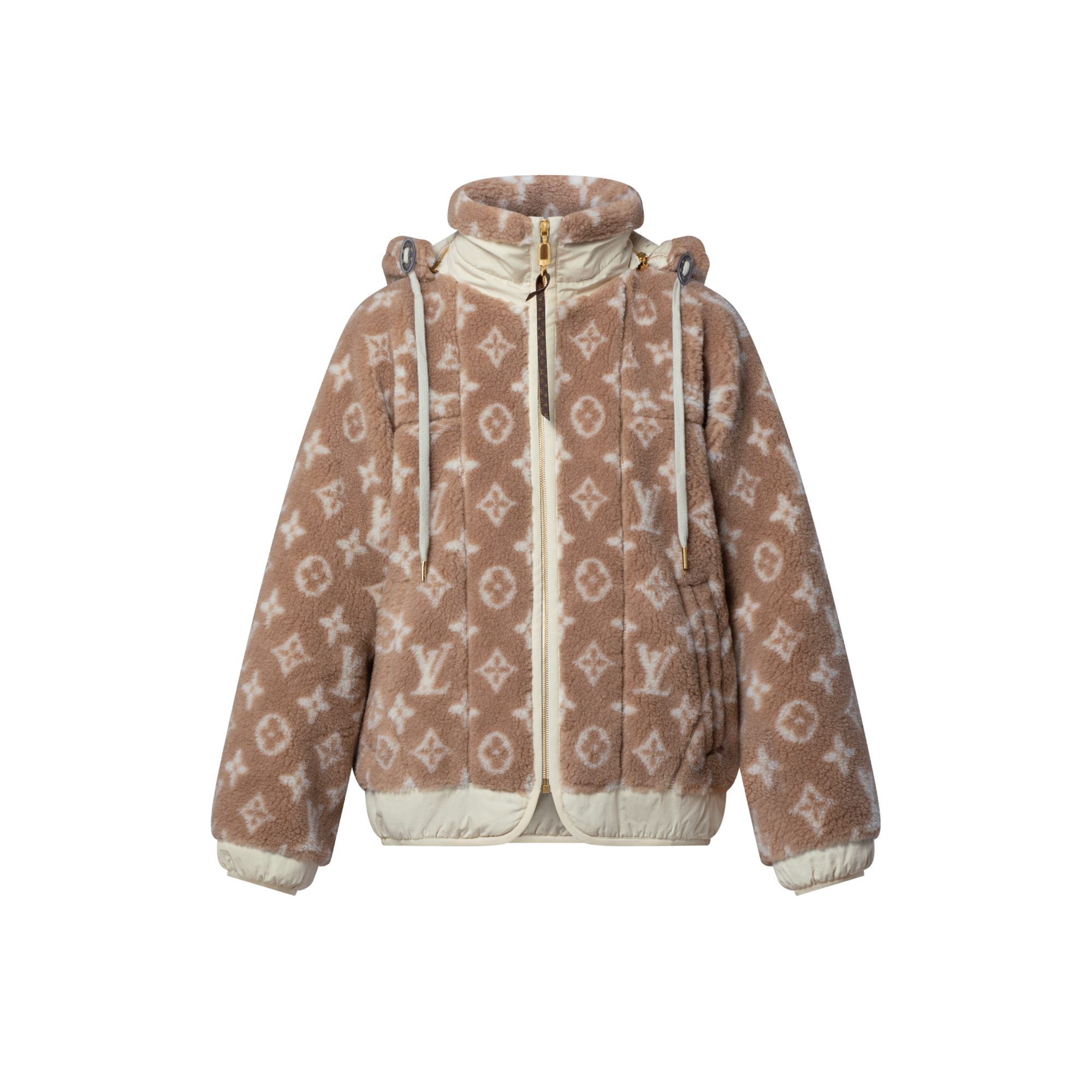 Monogram Fleece Hooded Jacket  in Women