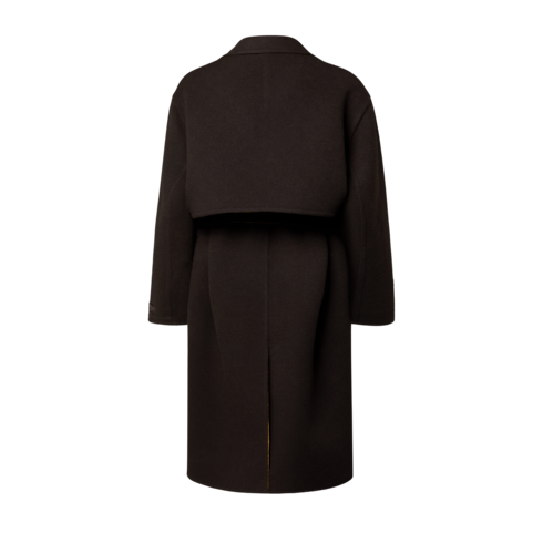 Monogram Heritage Double Face Trench Coat back view