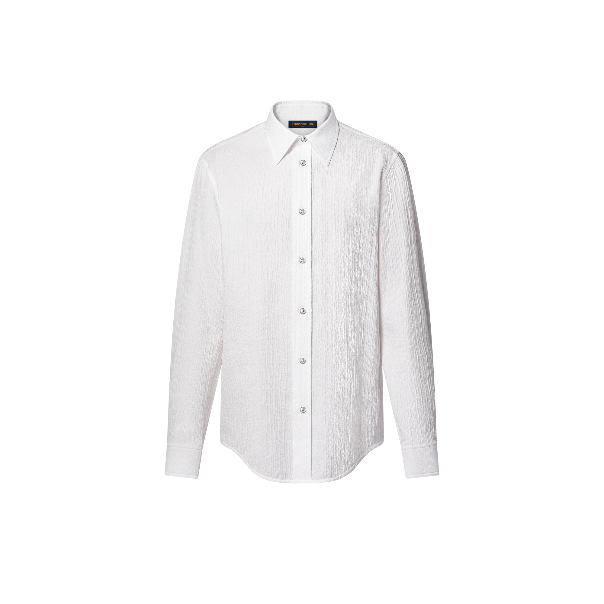 Monogram Jacquard Long-Sleeved Cotton Shirt  in Men