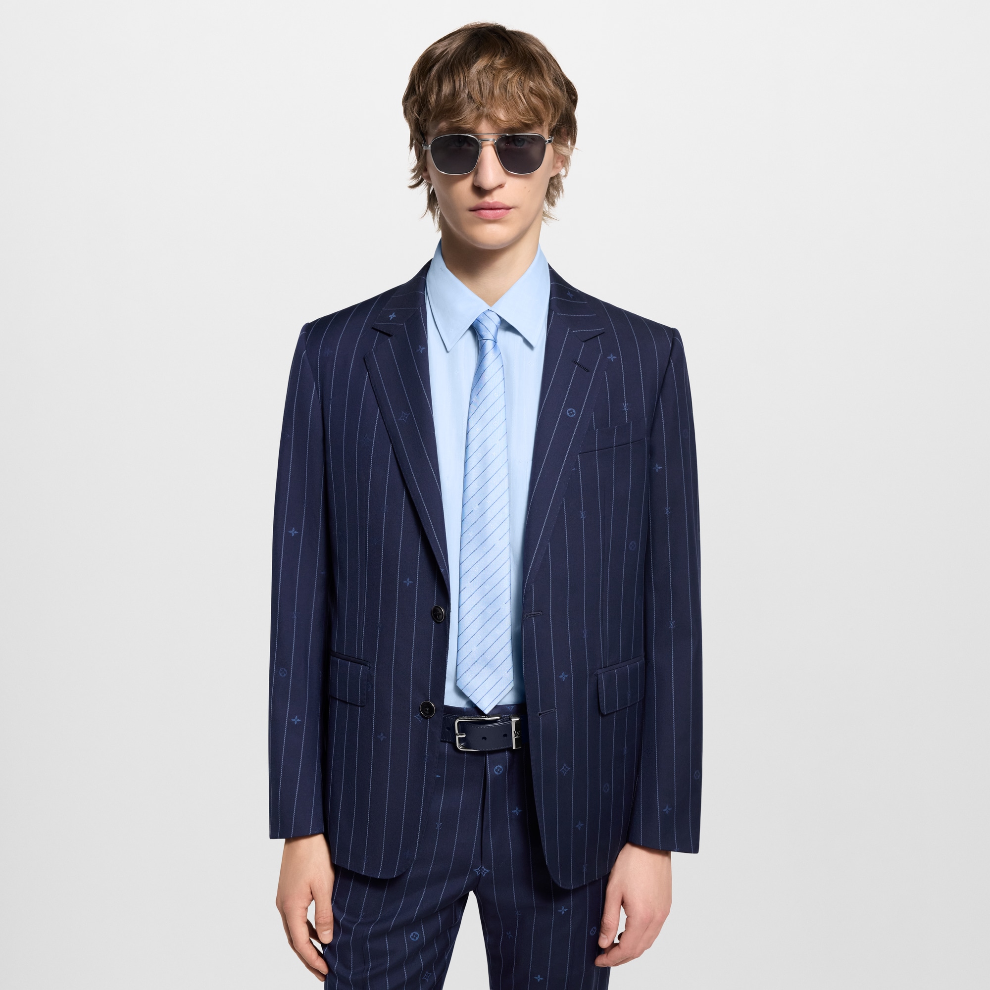 Monogram Pinstripes Tie S00 in Men