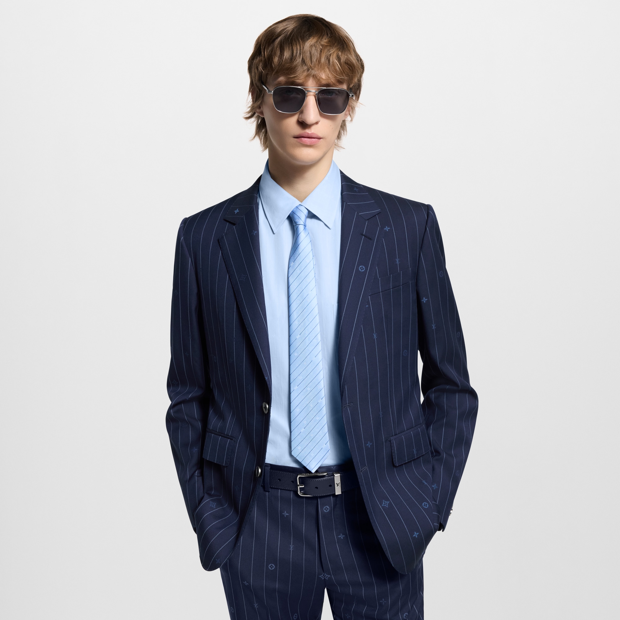 Monogram Pinstripes Tie S00 in Men