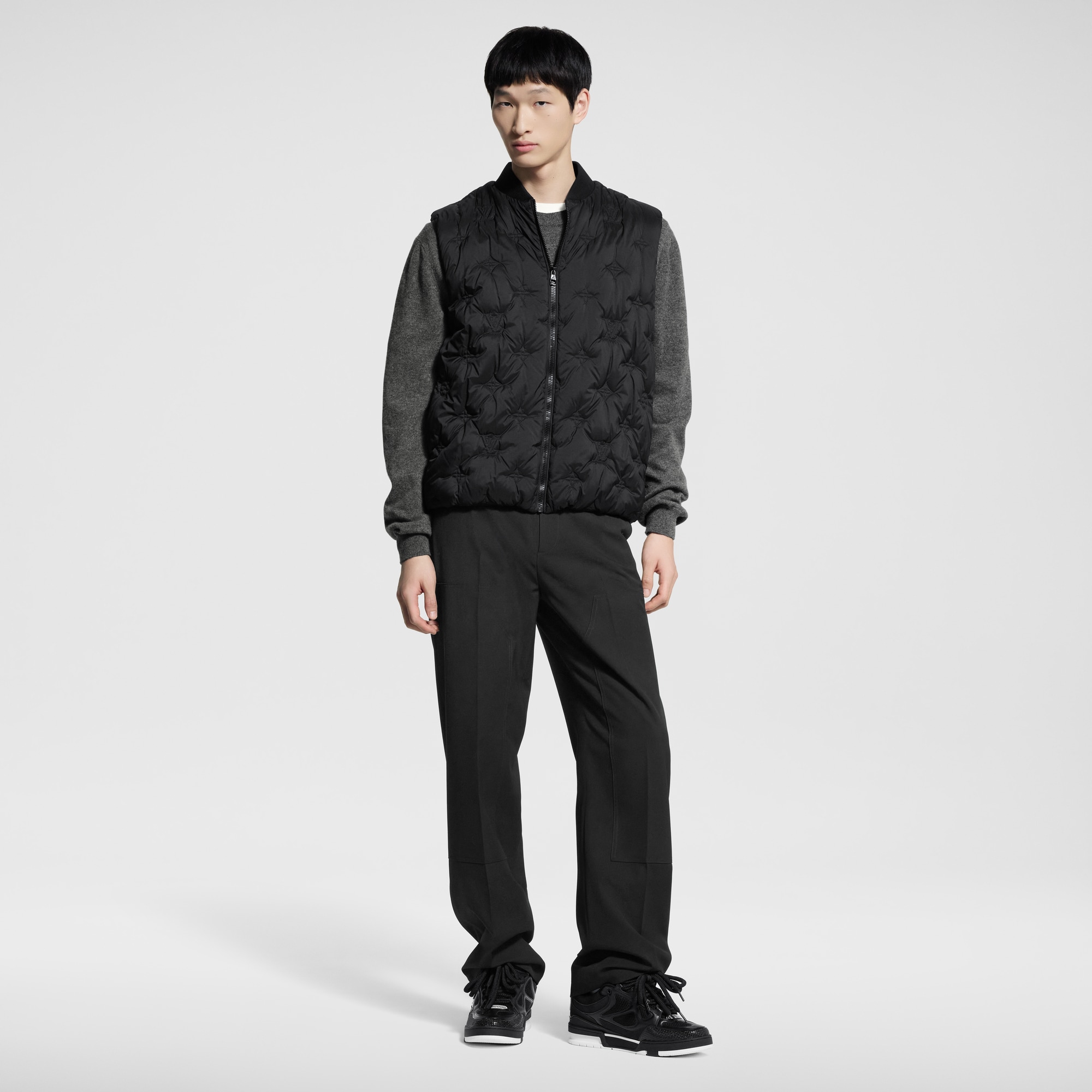 جيليه من النايلون ببطانة بنقشة Monogram  in الرجال