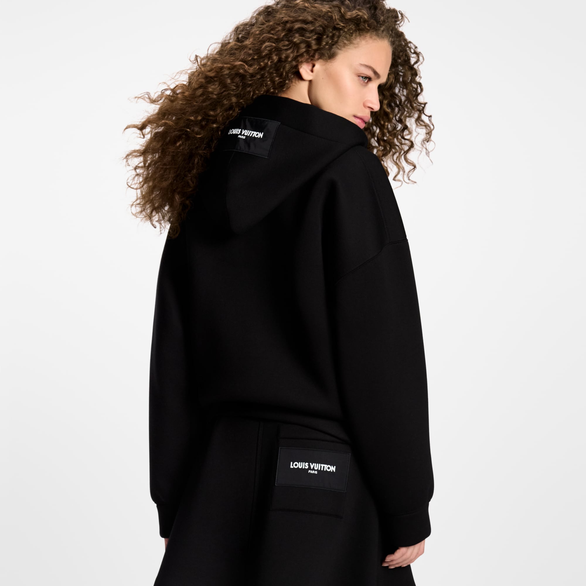 Monogram Scarf Zip-Up Hoodie  in Women