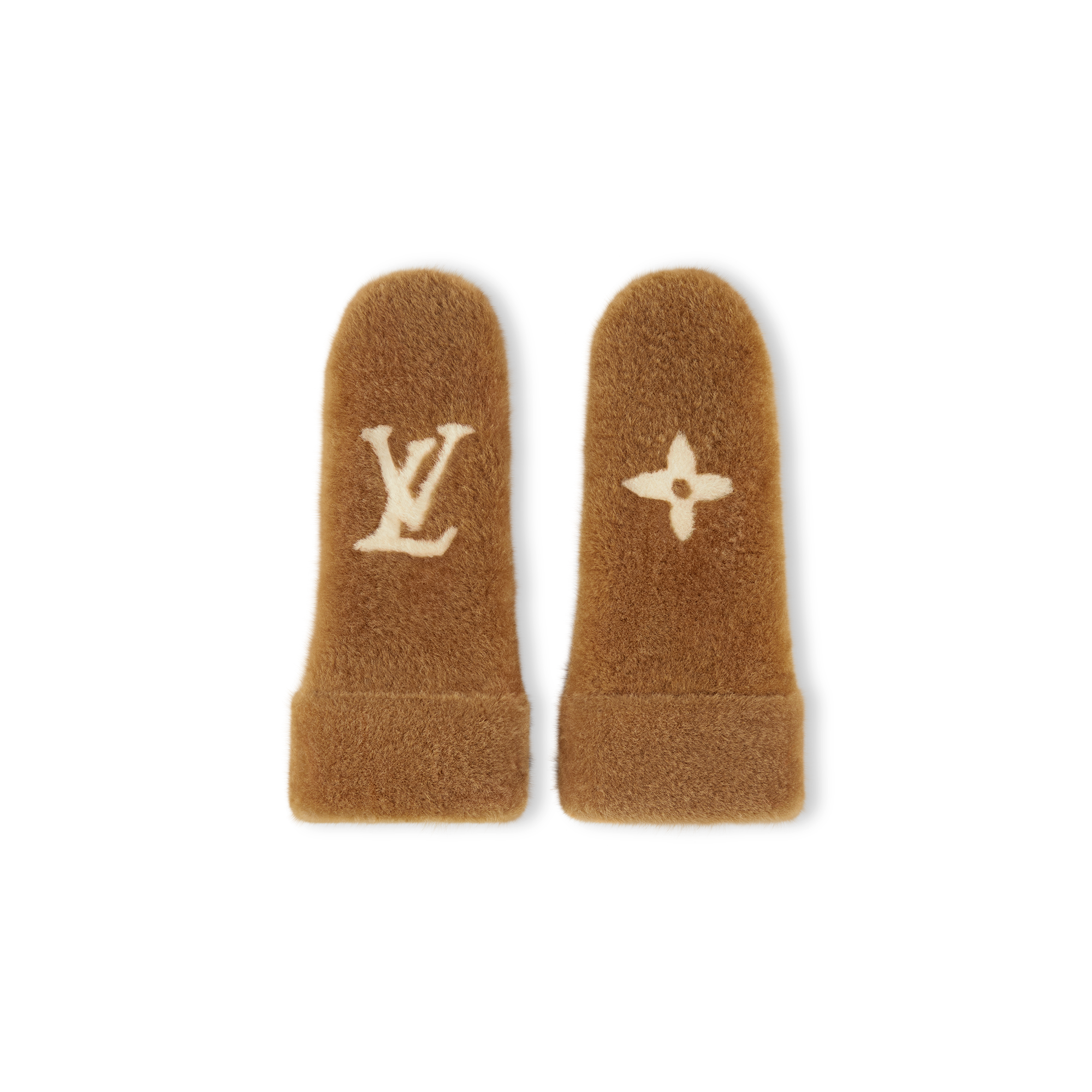 Monogram Shearling Mitts S00 in Women