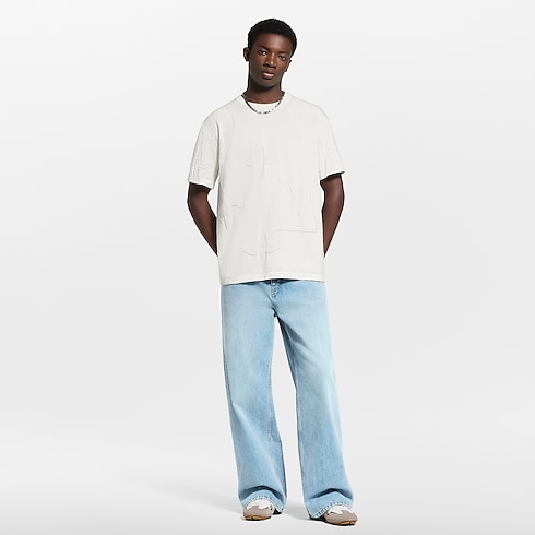 Monogram Short-Sleeved Cotton Crewneck in Men's Ready to Wear All Ready-To-Wear collections by Louis Vuitton (Product zoom)