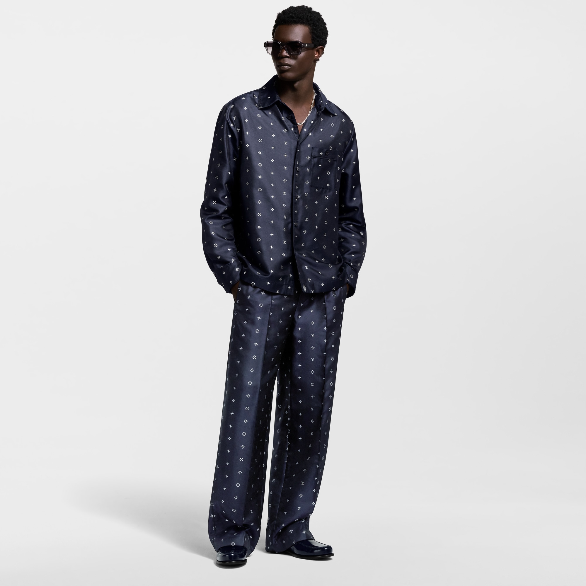 Monogram Silk Pajama Pants  in Men