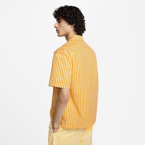 Monogram Striped Patchwork Short-Sleeved Shirt in Men's Ready to Wear Shirts collections by Louis Vuitton (Product zoom)