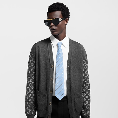 Monogram Stripes Tie S00 in Men's Accessories Ties and Pocket Squares collections by Louis Vuitton (Product zoom)