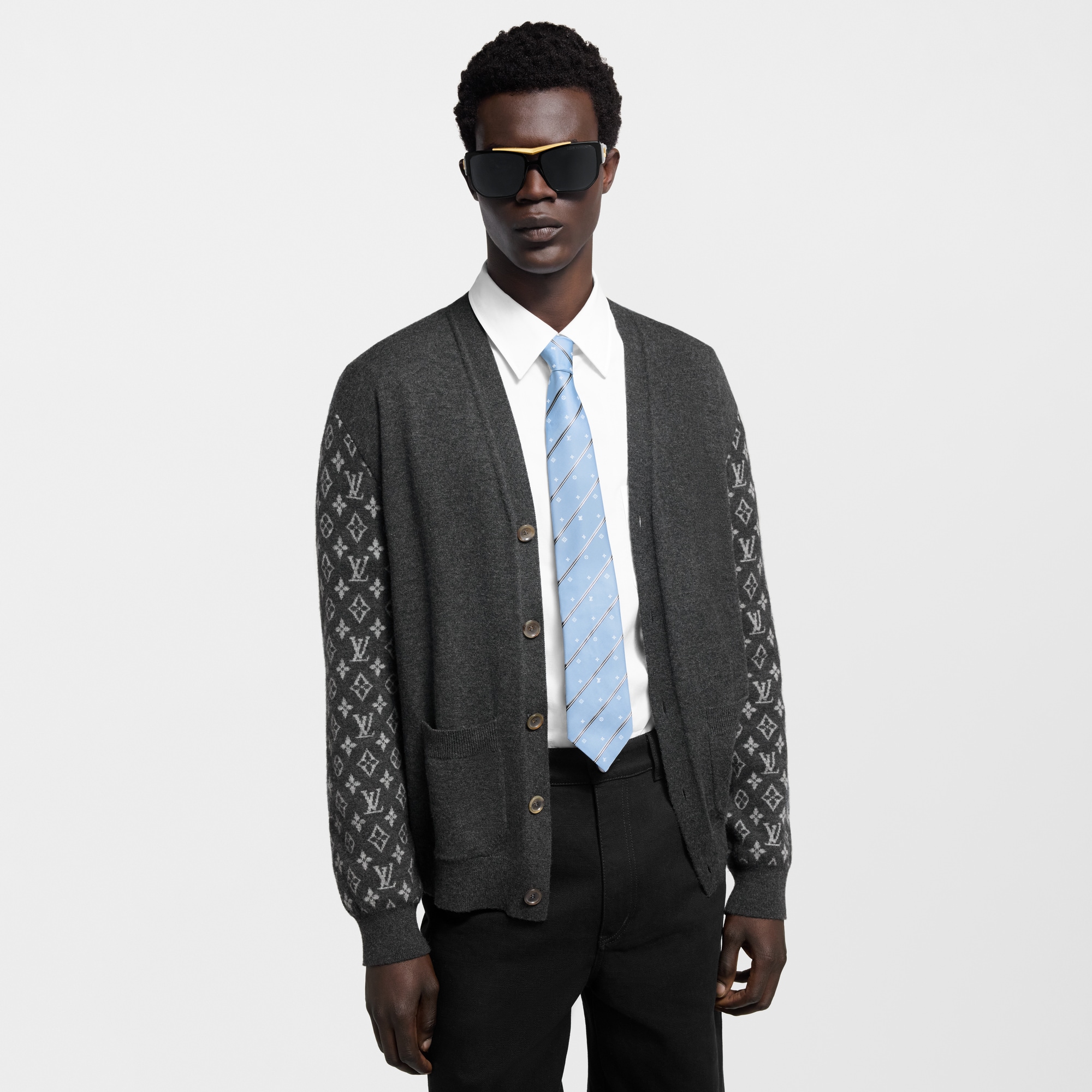 ربطة عنق Monogram Stripes S00 in الرجال