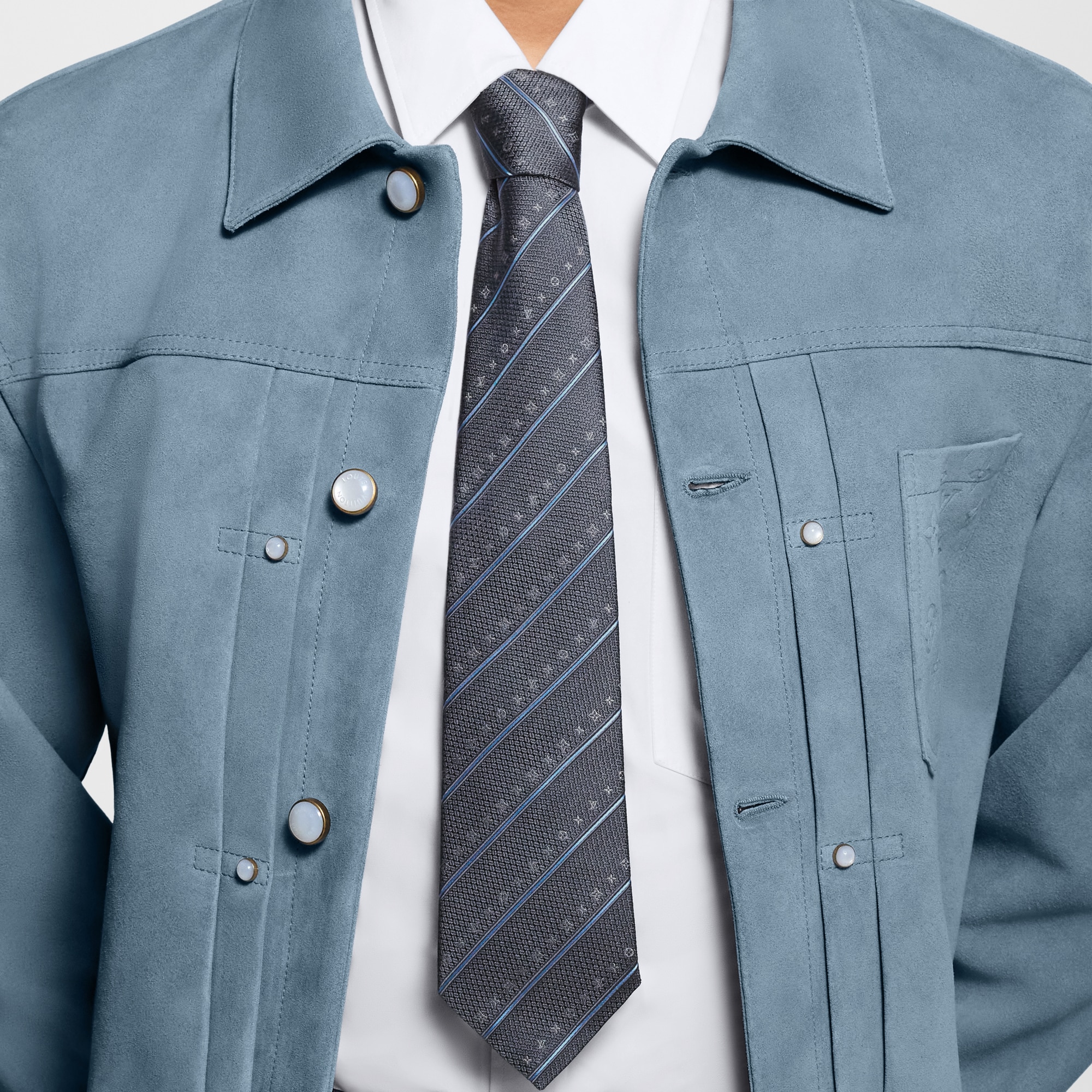 Monogram Stripes Tie S00 in Men