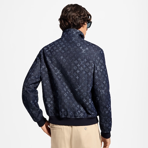 Monogram Surplus Denim Tracktop cropped worn view
