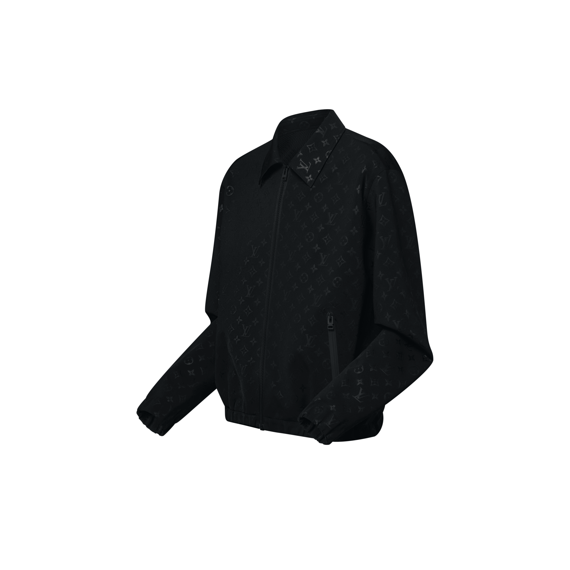 جاكيت بسحاب طويل ومزين بنقشة Monogram  in النساء