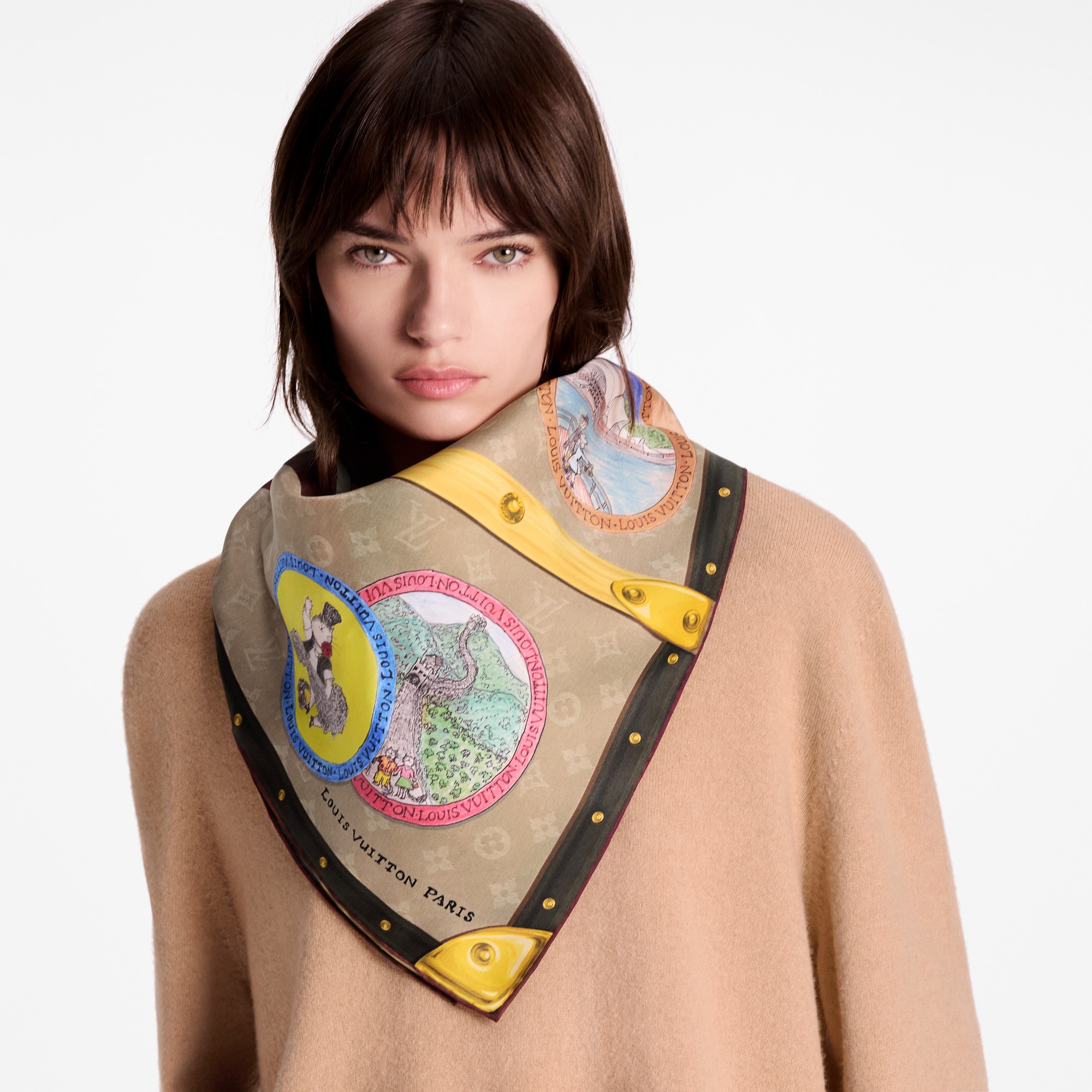 وشاح مربع My LV Trunk، مقاس 90 S00 in النساء